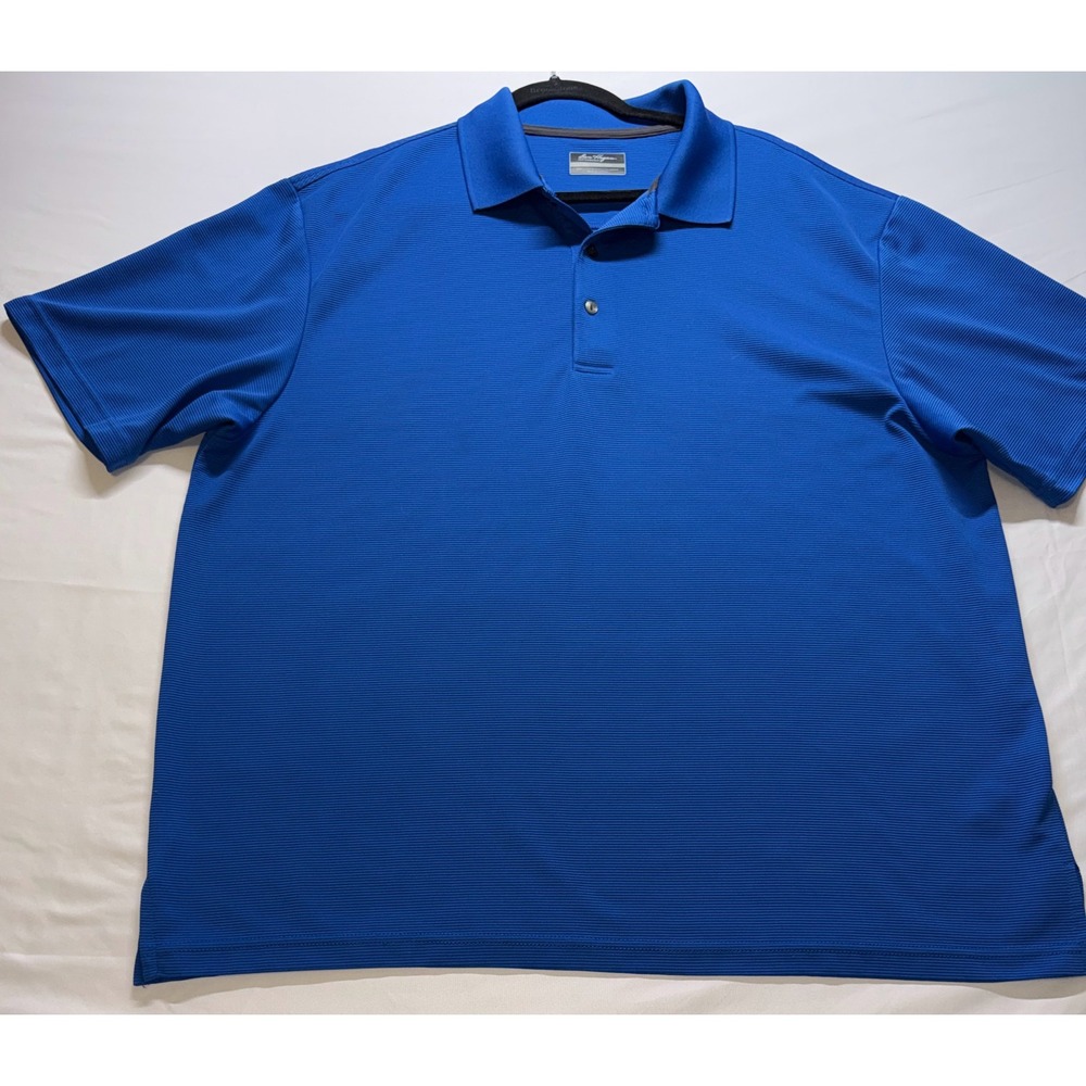 Ben Hogan Polo‎ Shirt Mens 2XL Blue Striped Performance Golf